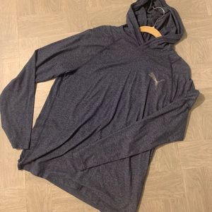 blue hoodie